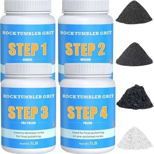 Rock Tumbler Grit and Polish Refill Kit - 6 Pounds. Value Pack for Polishing, Ideal for Up to 40 lbs. of Rocks, 4-Step Tumbling Media Kit, Compatible with Any Rock Polisher, More Grits, Better Result Visit the KomeStone Store