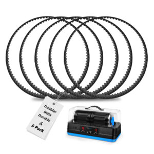 Replacement Belts for K4 Dual-Barrel Rock Tumbler, Durable Rubber Drive Belts, Smooth Operation, Easy to Install – Not Compatible with Other Models – 5 Pack